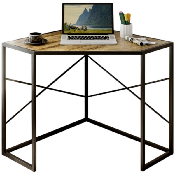 Industrieel compact hoekbureau 80x80x78 cm – praktisch en robuust design