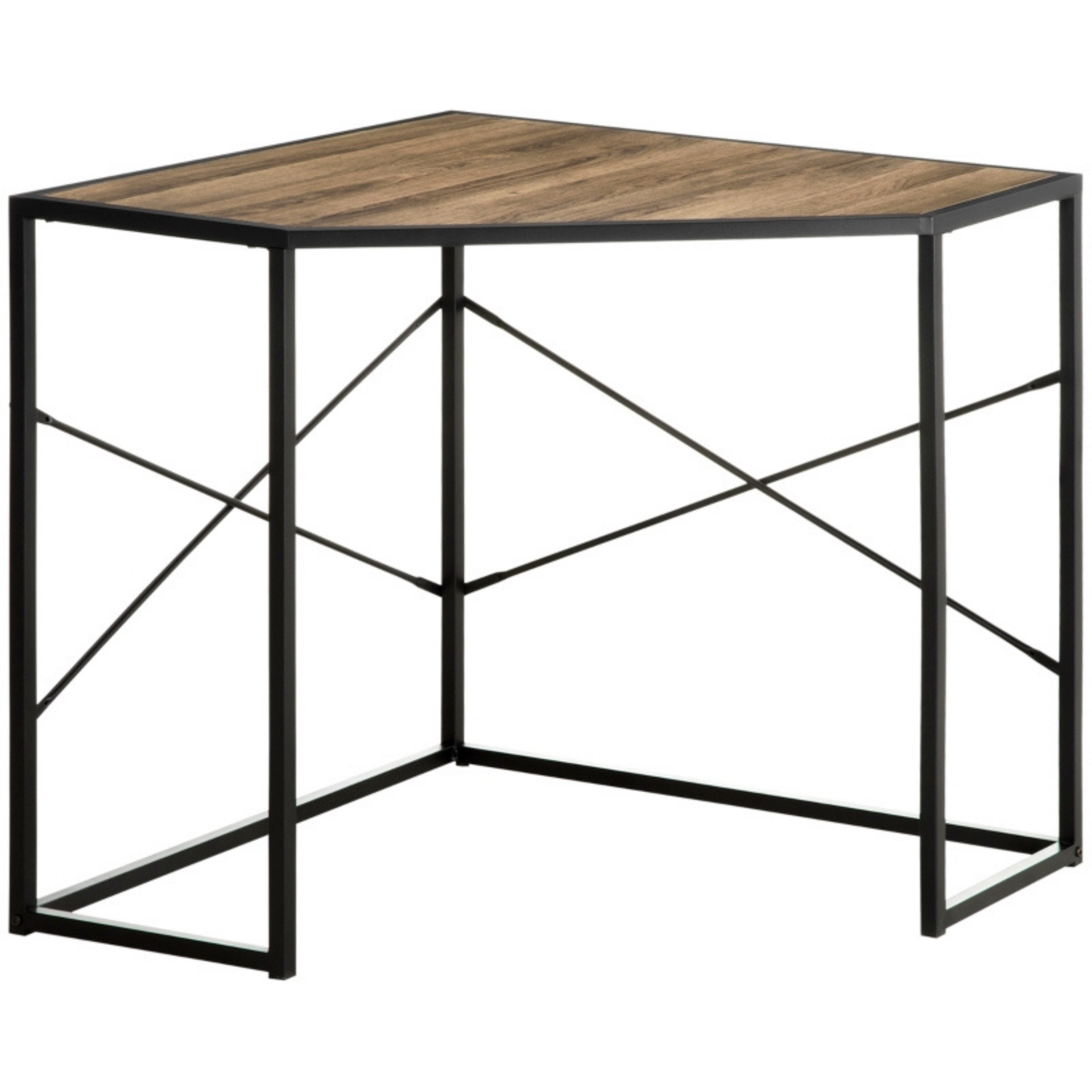 Industrieel compact hoekbureau 80x80x78 cm – praktisch en robuust design