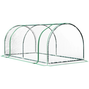 Tunnelvormige L kweekkas groen – 200 x 100 x 80 cm broeikas met stevig buisstalen frame en weerbestendige PVC hoes