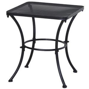 Zwarte metalen bijzettafel 45x45x52 cm – compact en modern ontwerp geschikt voor veelzijdig gebruik in tuin of balkon