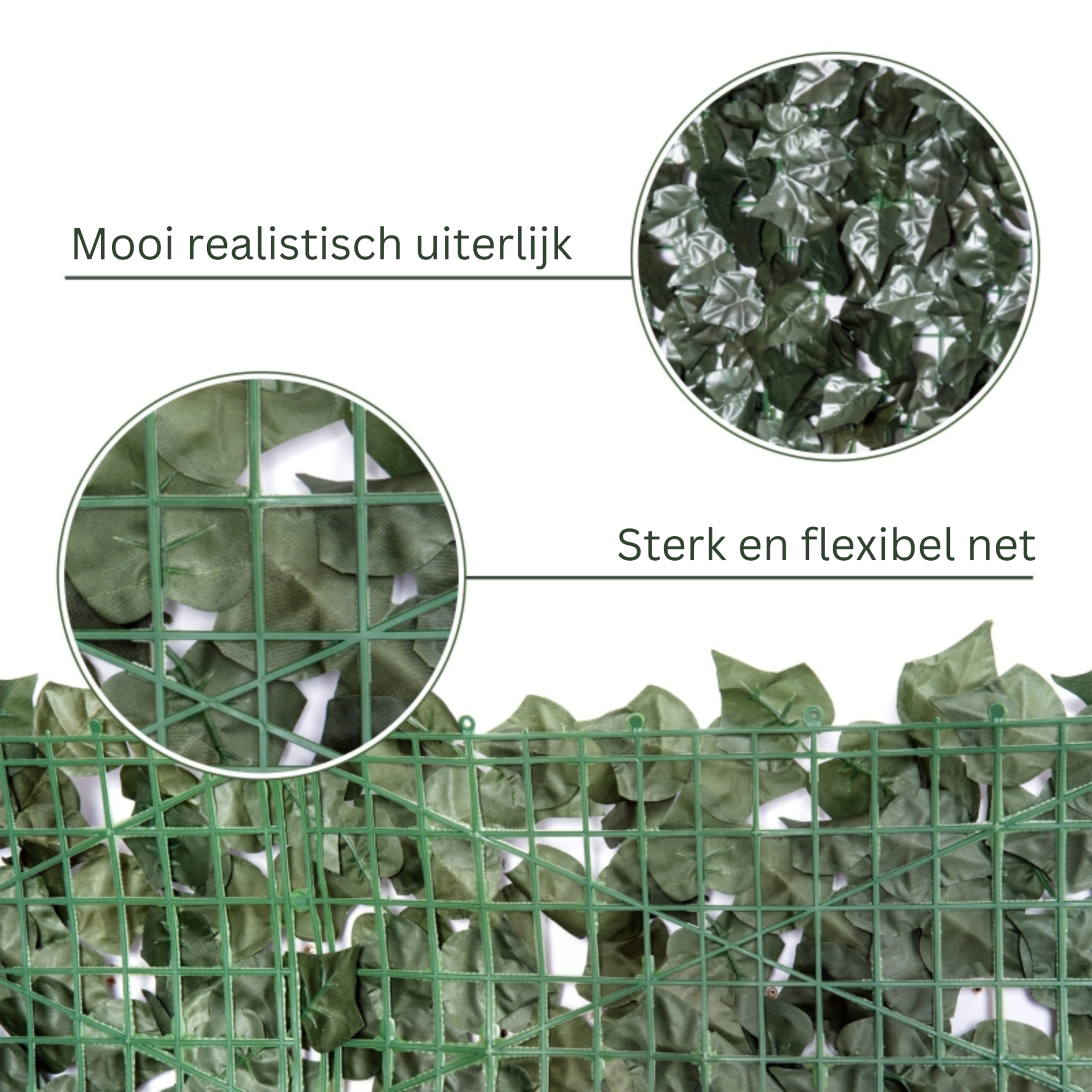 Kunsthaag klimop 300x150 cm – stijlvolle privacy met duurzaam zichtbreeknet