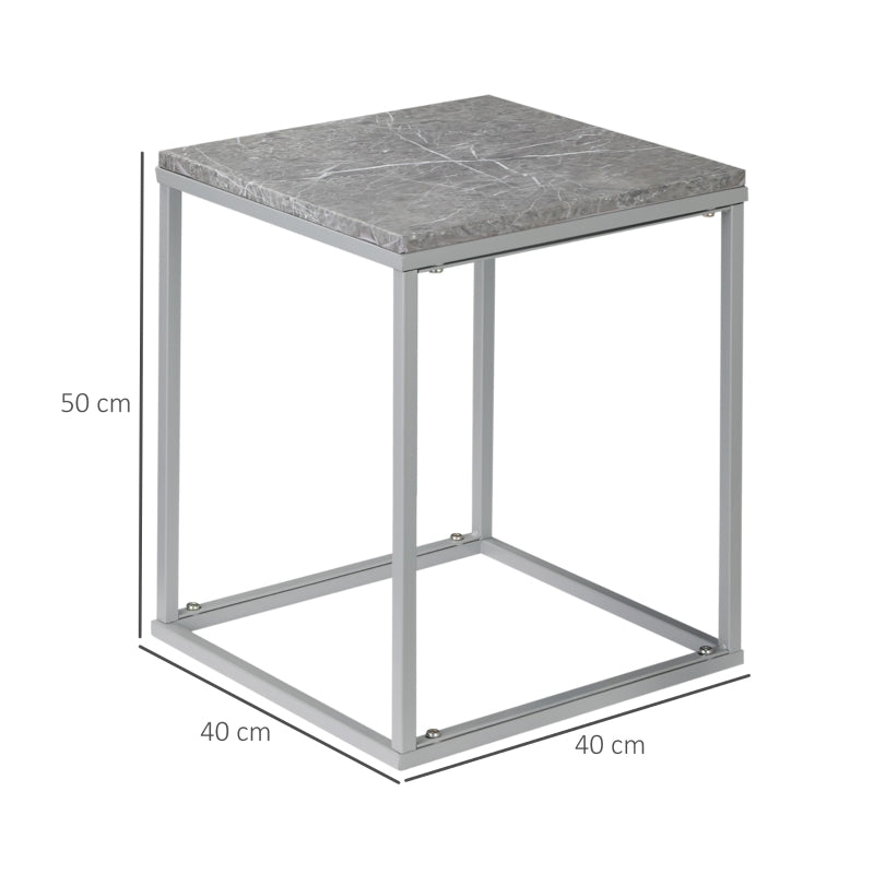 Zwarte tuintafel van metaal 45x45x50 cm – compacte en moderne bijzettafel voor buiten