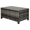 Grijze poly rotan bijzettafel 85x50x39 cm – stijlvolle en functionele tuintafel