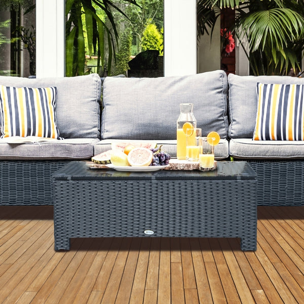 Grijze metalen bijzettafel 45x45x50 cm – compacte en stijlvolle tuintafel