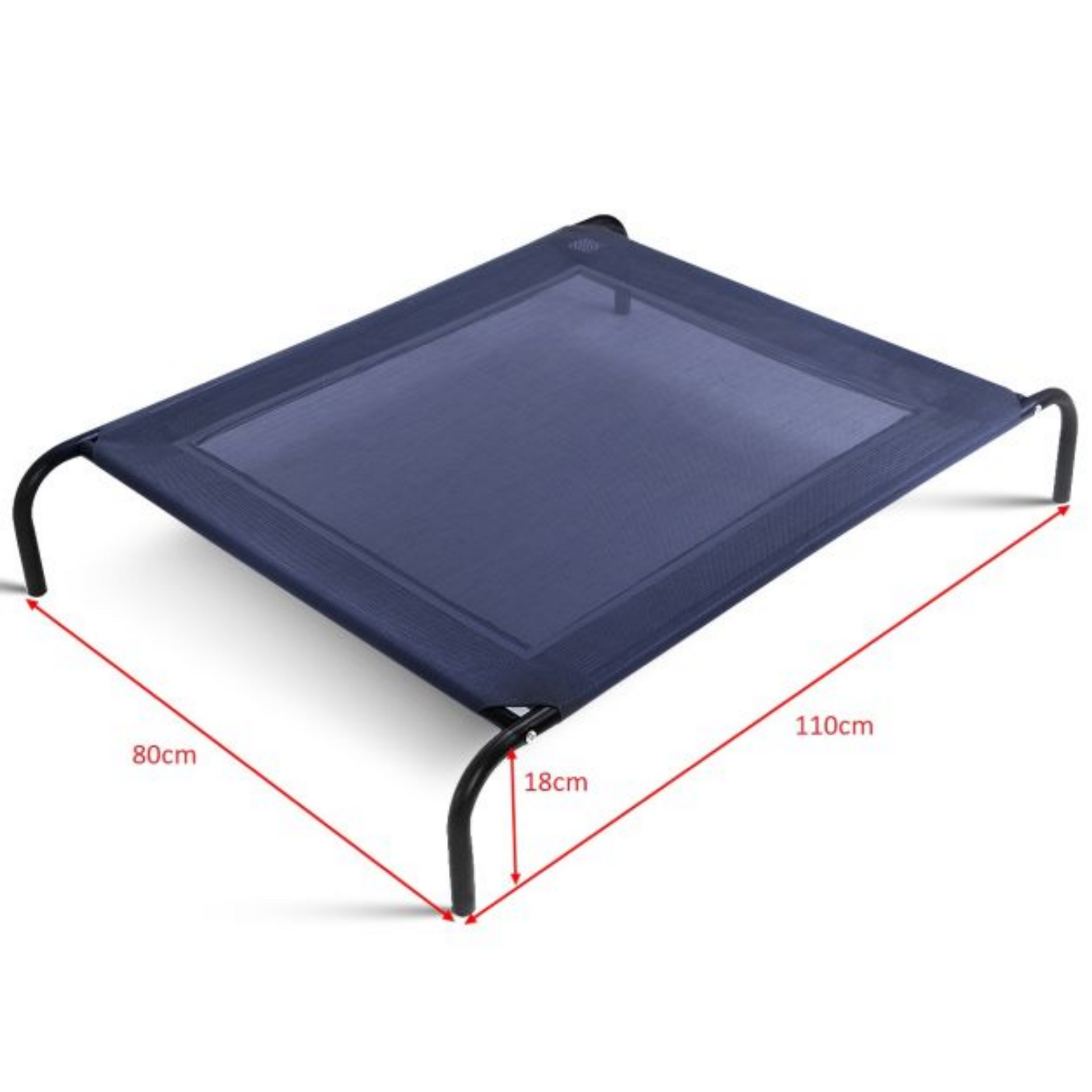 Comfortabel honden ligbed xl 110x68 cm met stevig frame en ademend doek