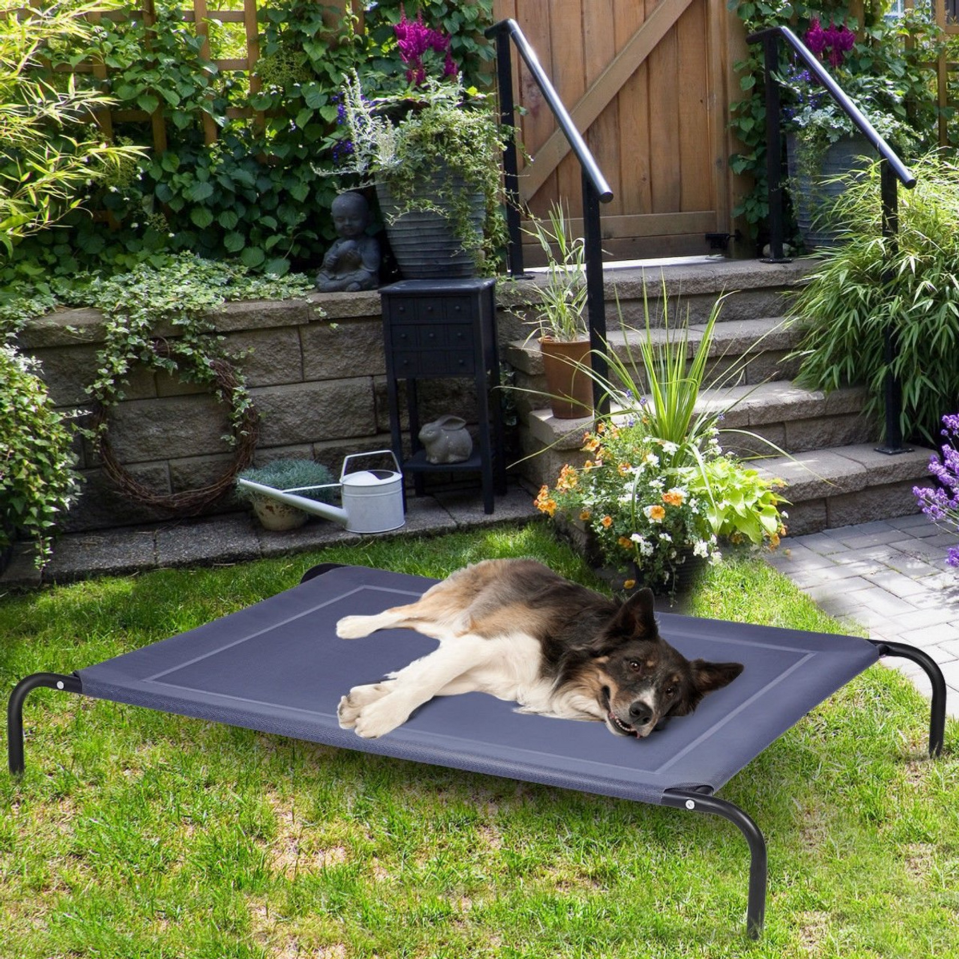 Comfortabel honden ligbed xl 110x68 cm met stevig frame en ademend doek