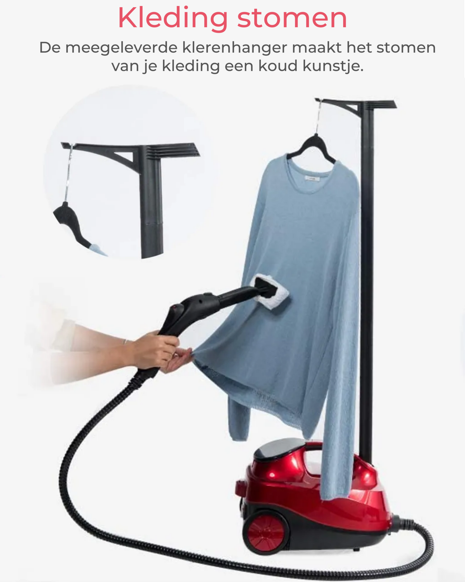 Stoomreiniger & Kledingstomer 2000W met 19 accessoires