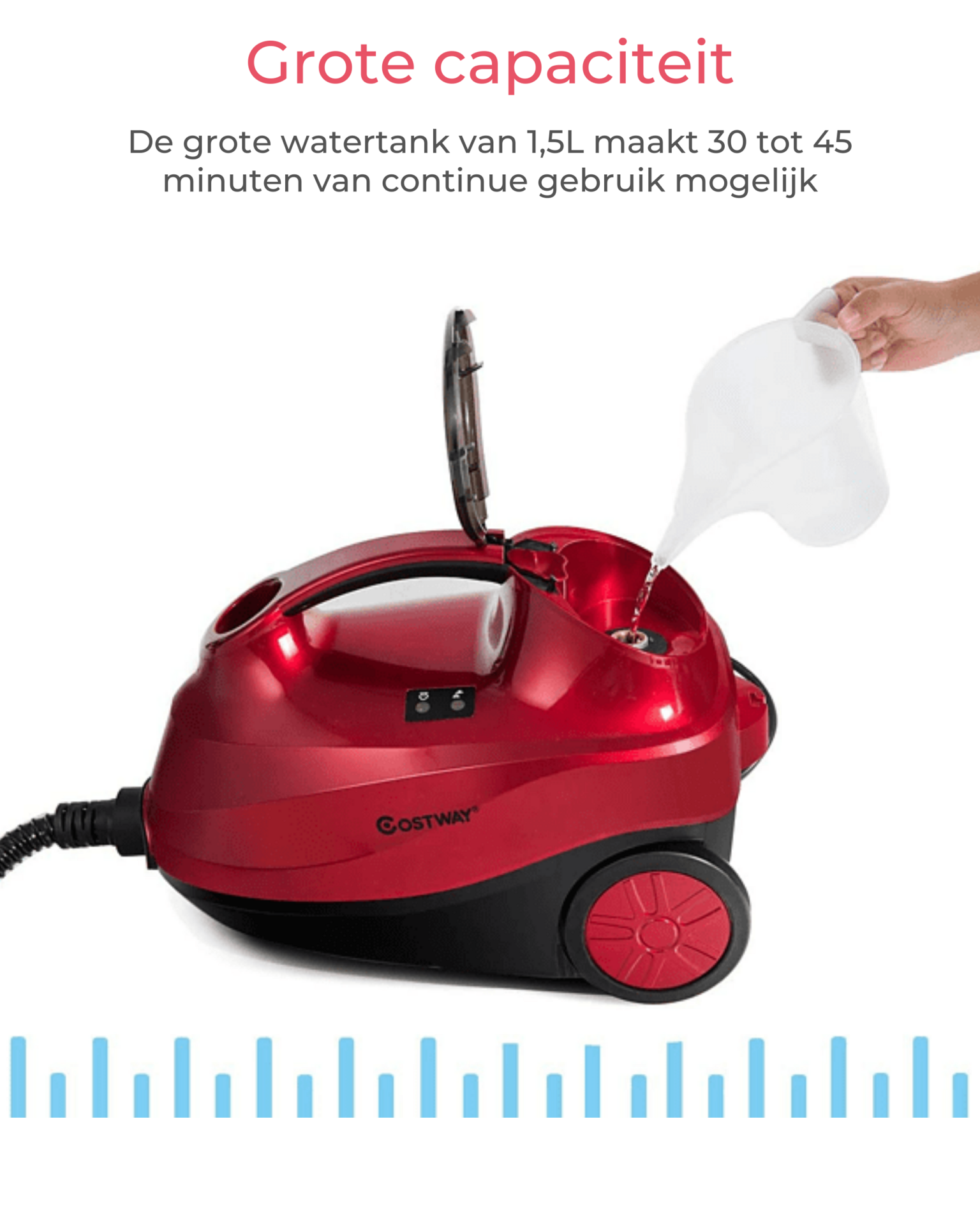 Stoomreiniger & Kledingstomer 2000W met 19 accessoires