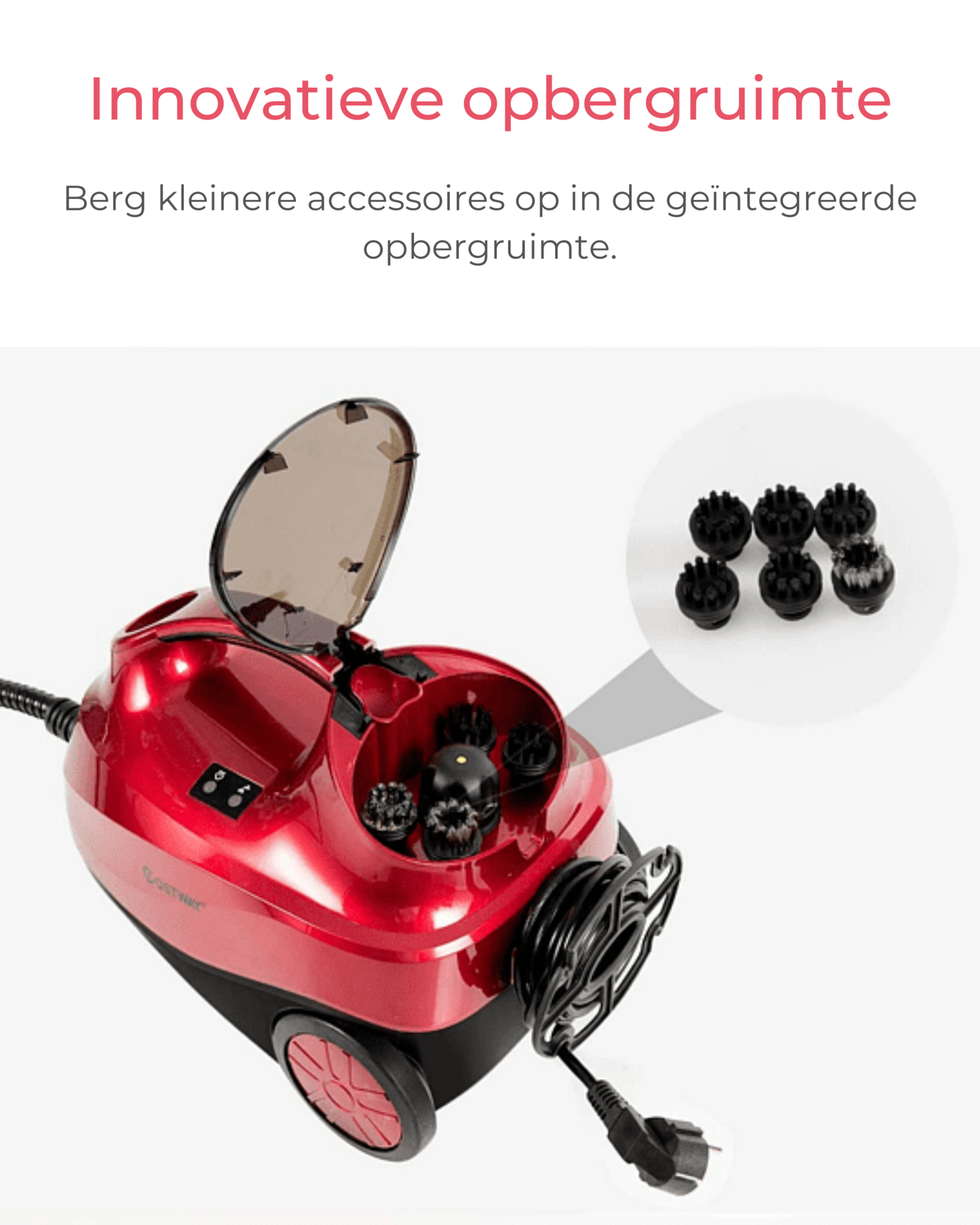 Stoomreiniger & Kledingstomer 2000W met 19 accessoires