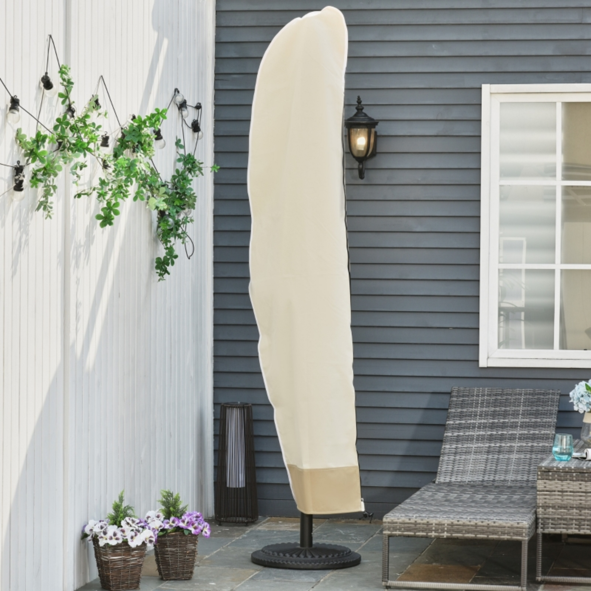 Duurzame parasolhoes 220 cm voor zweefparasol en staande parasol