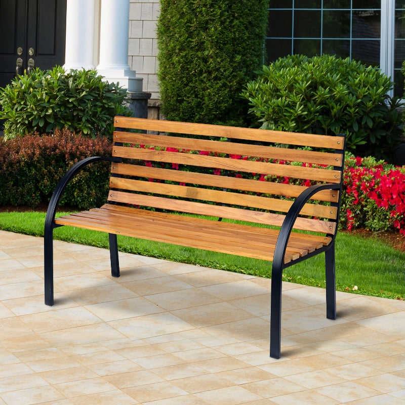 Tuinbank 2-zits metaal natuur – 122×60×80 cm stevig en stijlvol