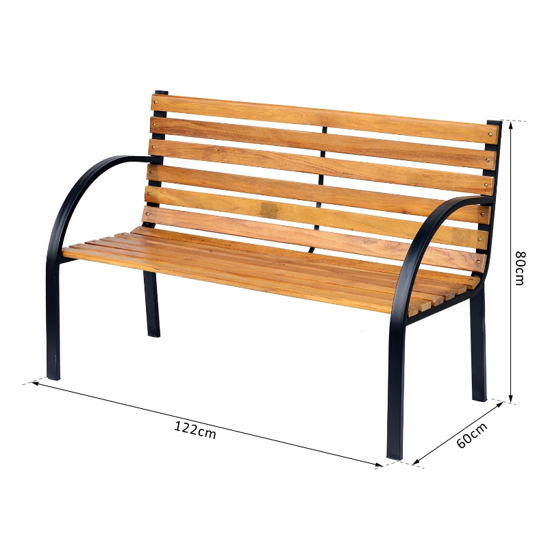 Tuinbank 2-zits metaal natuur – 122×60×80 cm stevig en stijlvol