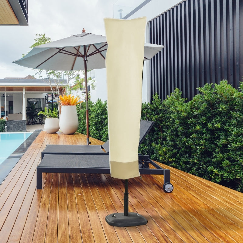 Beige waterdichte parasolhoes Ø30×190cm – universele bescherming voor parasols