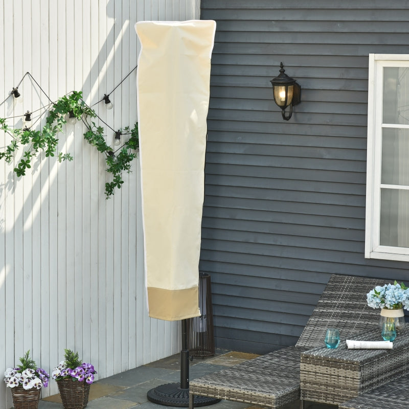 Beige waterdichte parasolhoes Ø30×190cm – universele bescherming voor parasols