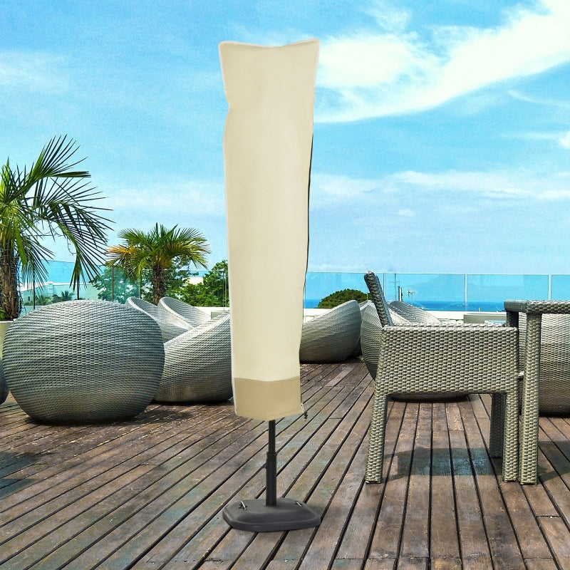 Beige waterdichte parasolhoes Ø30×190cm – universele bescherming voor parasols