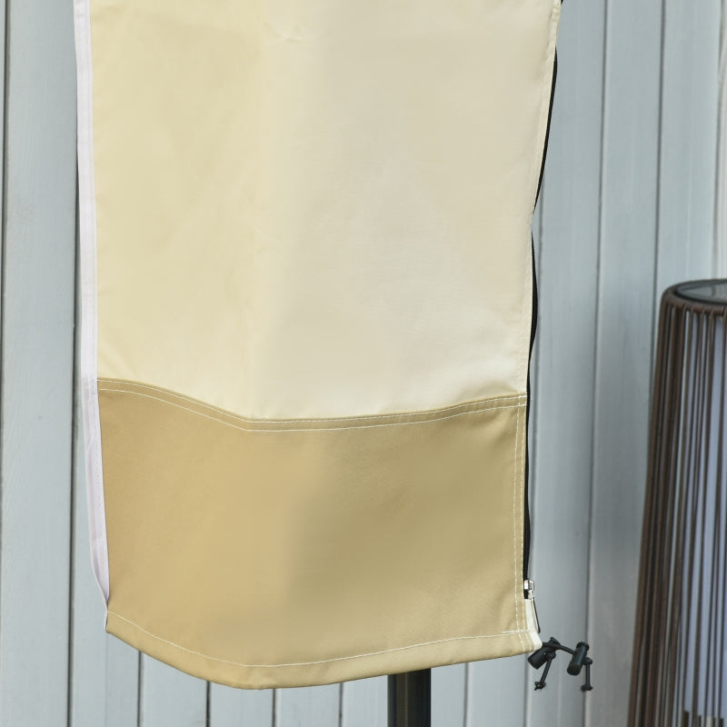 Beige waterdichte parasolhoes Ø30×190cm – universele bescherming voor parasols