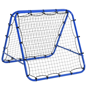 Verstelbare Voetbal Rebounder – 100×90 cm – Kickback Trainer met stevig stalen frame en robuust net voor training