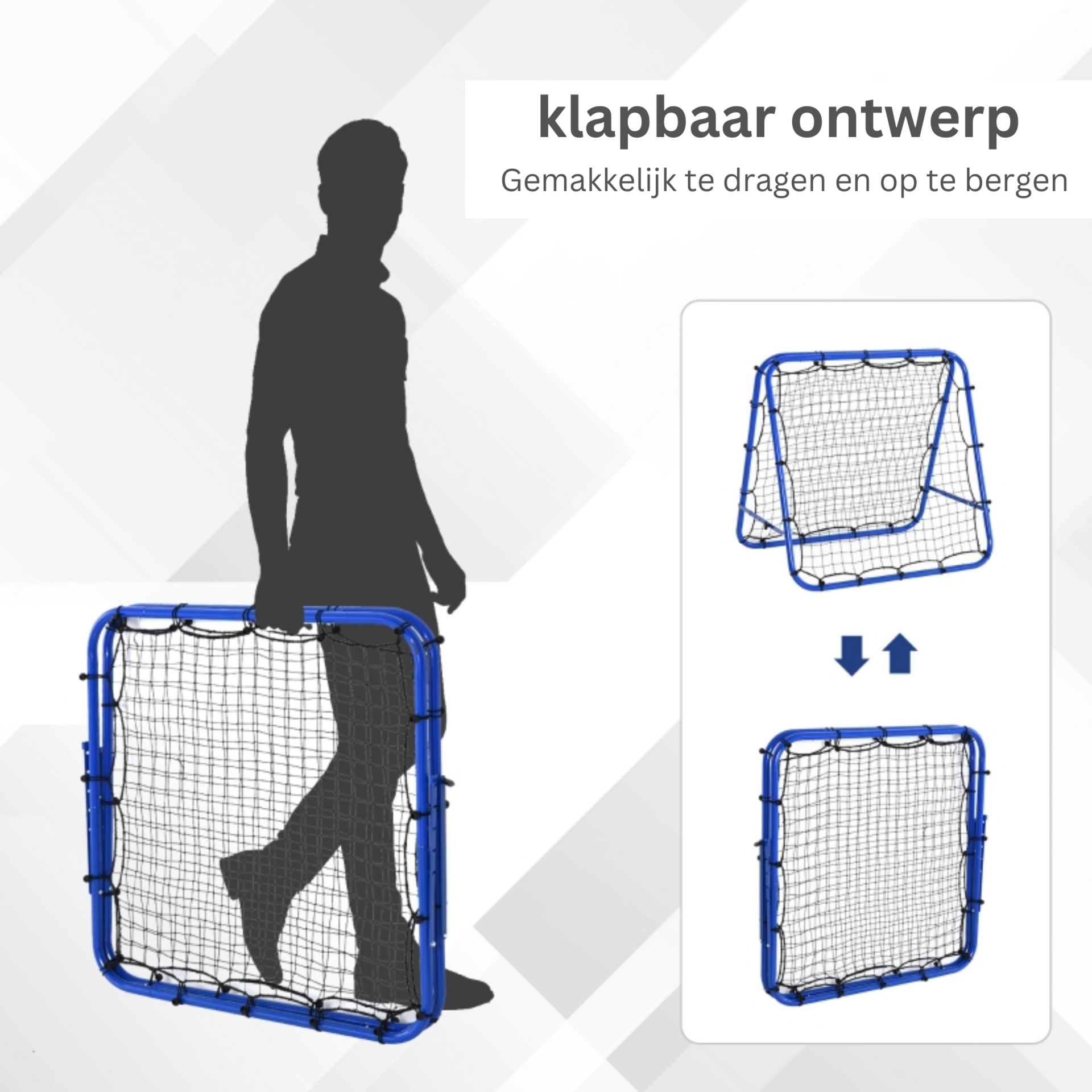 Verstelbare Voetbal Rebounder – 100×90 cm – Kickback Trainer