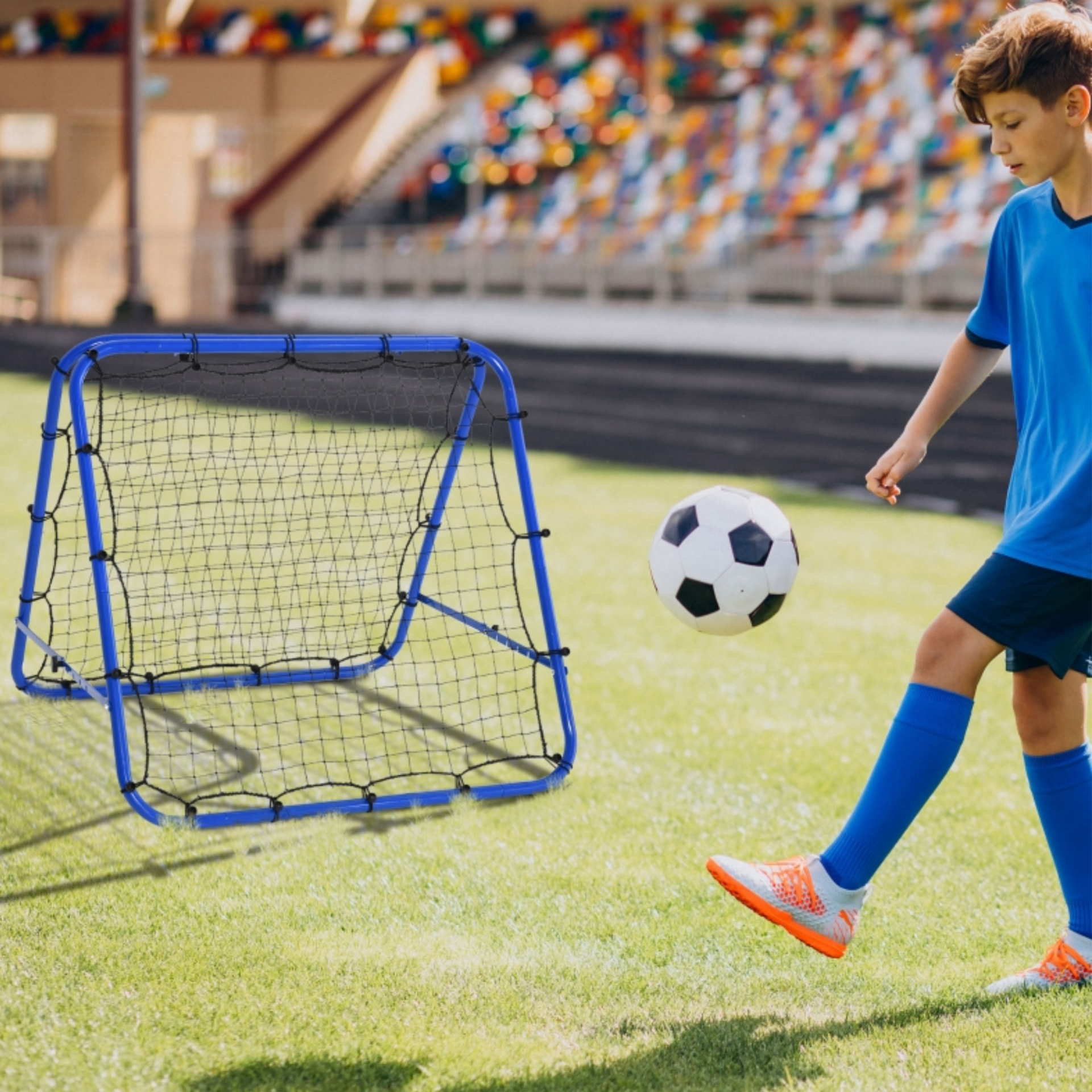 Verstelbare Voetbal Rebounder – 100×90 cm – Kickback Trainer