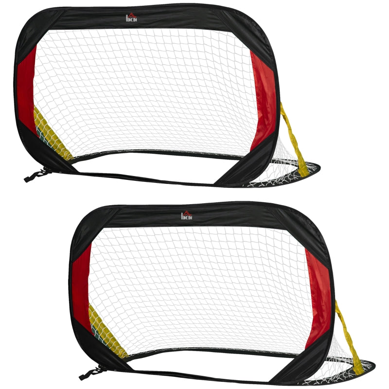 Voetbaldoel set 2-delig 80x80 cm inklapbaar voor tuin en sportveld