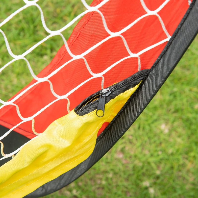 Voetbaldoel set 2-delig 80x80 cm inklapbaar voor tuin en sportveld