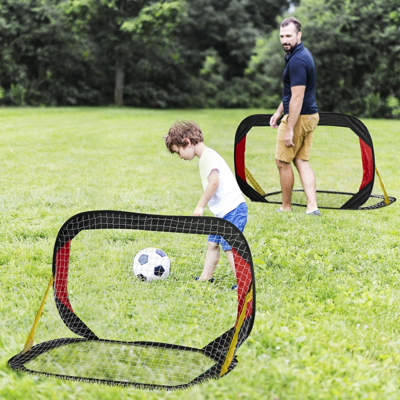 Voetbaldoel set 2-delig 80x80 cm inklapbaar voor tuin en sportveld