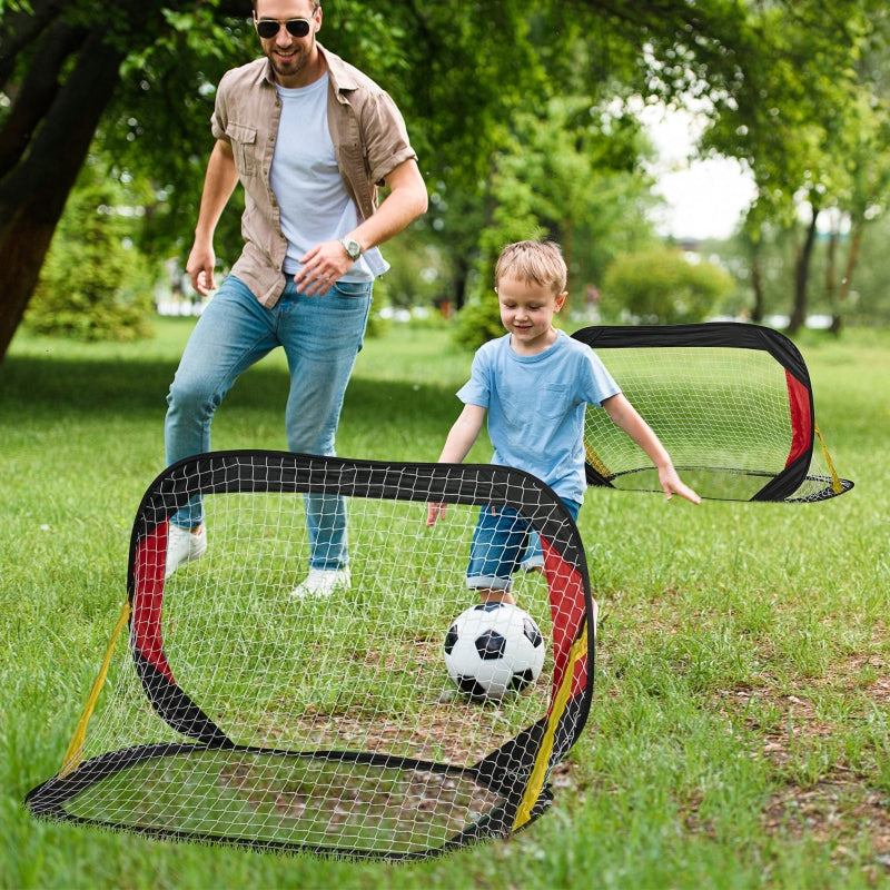 Voetbaldoel set 2-delig 80x80 cm inklapbaar voor tuin en sportveld
