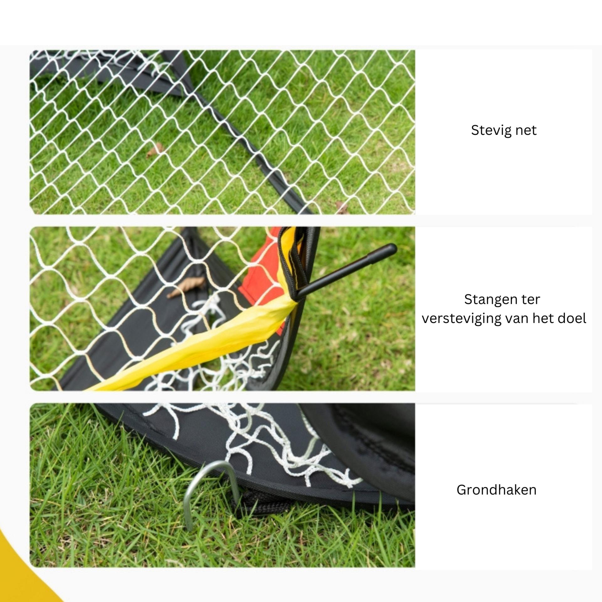 Voetbaldoel set 2-delig 80x80 cm inklapbaar voor tuin en sportveld