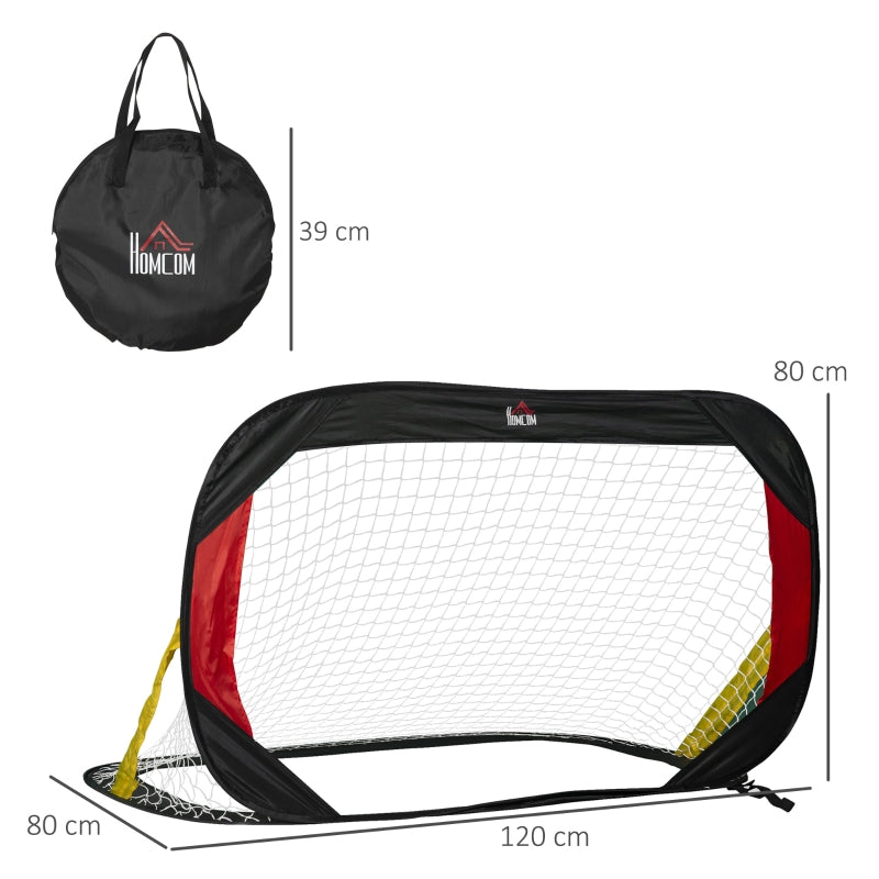 Voetbaldoel set 2-delig 80x80 cm inklapbaar voor tuin en sportveld