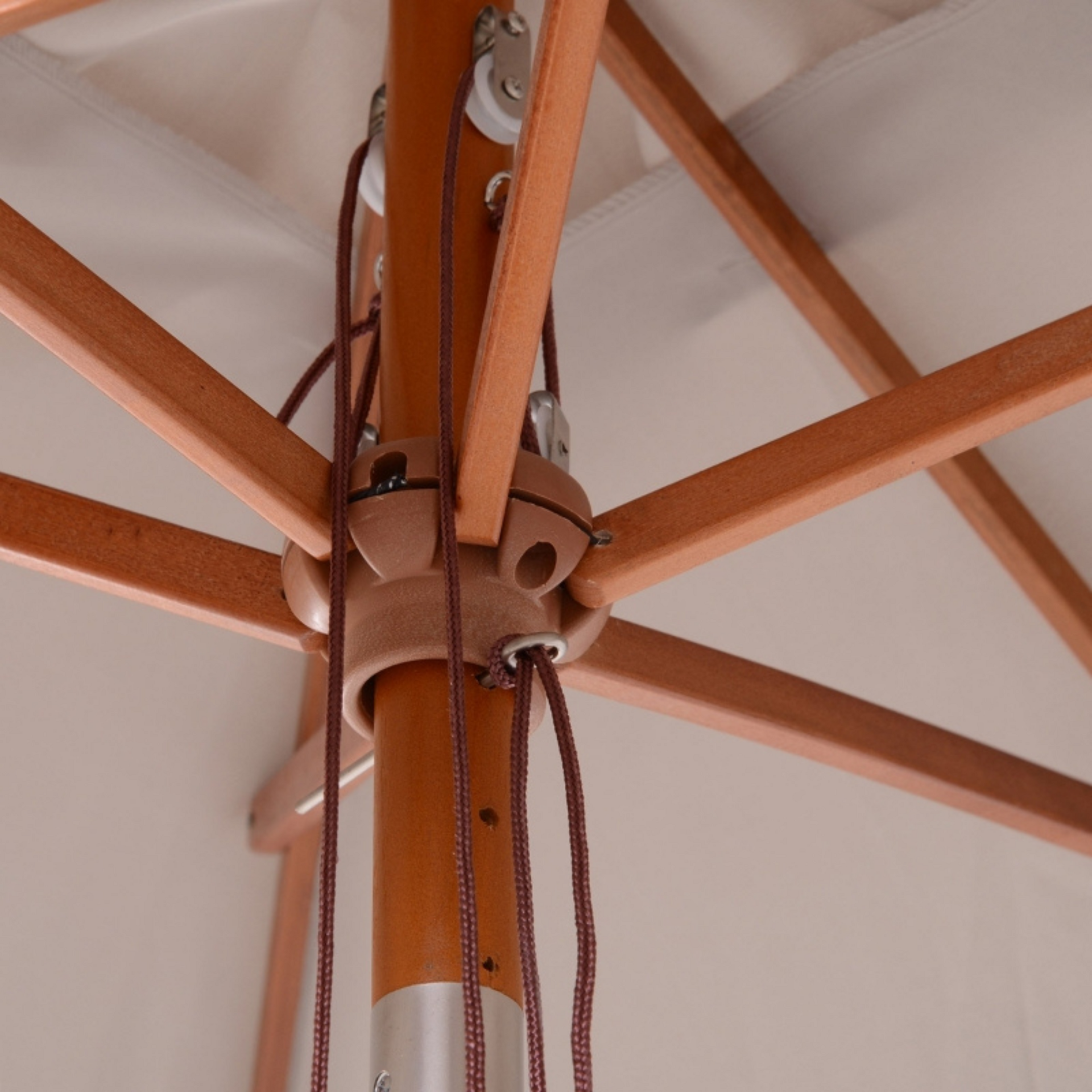 Rechthoekige luxe balkonparasol 200 x 150 cm grijs met knikbaar en UV-bescherming