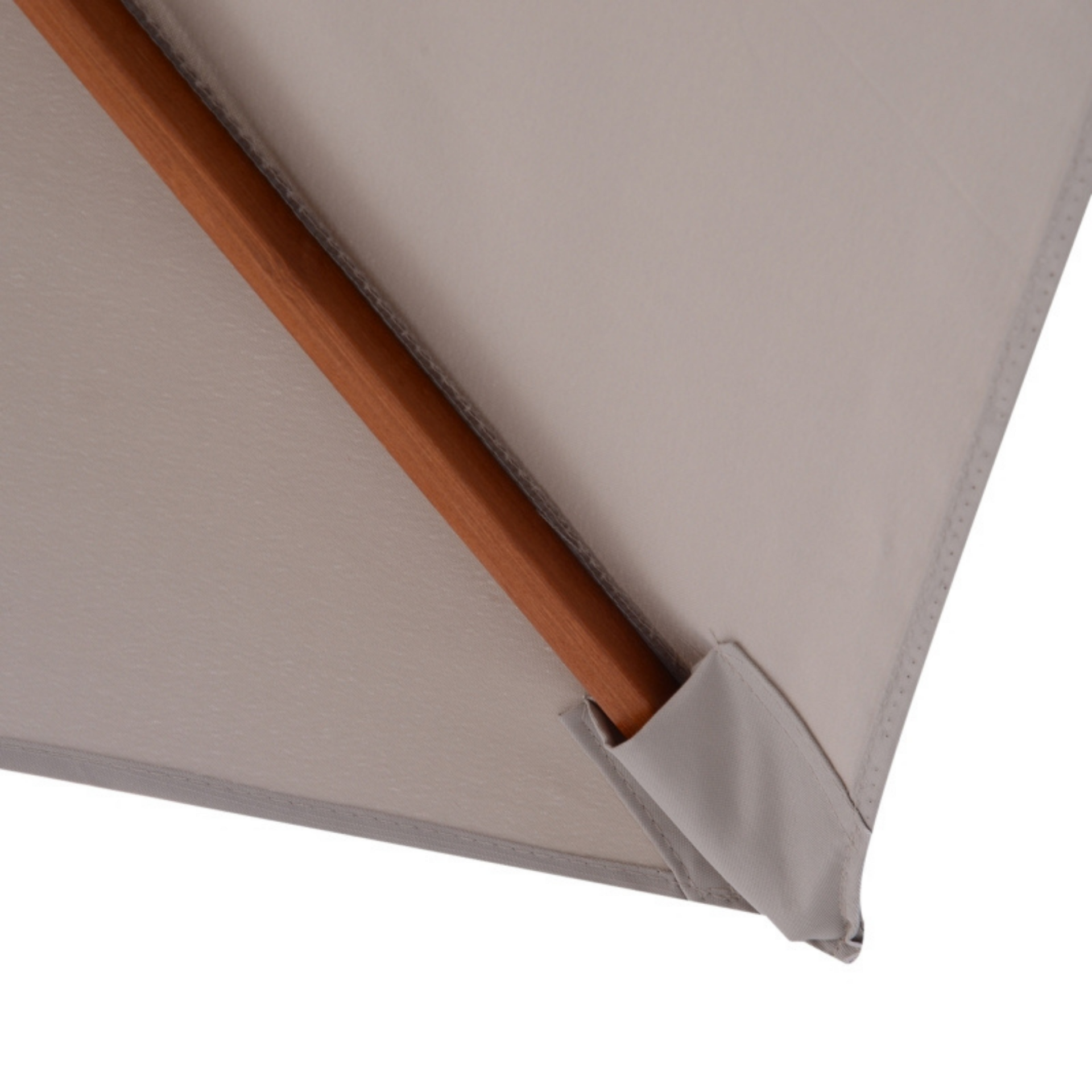 Rechthoekige luxe balkonparasol 200 x 150 cm grijs met knikbaar en UV-bescherming