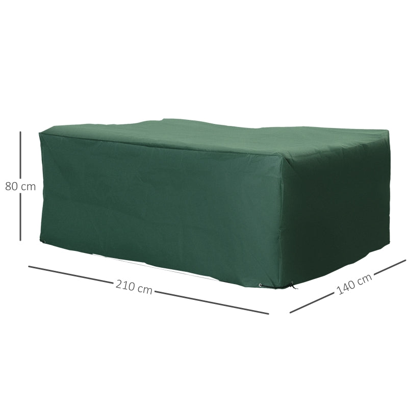 Duurzame tuinmeubelhoes groen 210x140x80 cm voor optimale bescherming