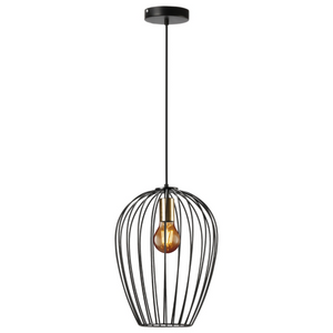 Stoere industriële hanglamp zwart metaal e27 voor stijlvol interieur met open design en moderne uitstraling