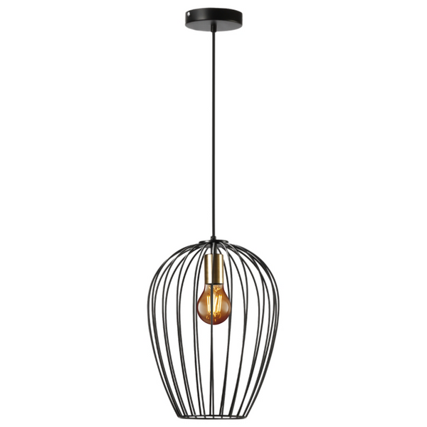 Stoere industriële hanglamp zwart metaal e27 voor stijlvol interieur