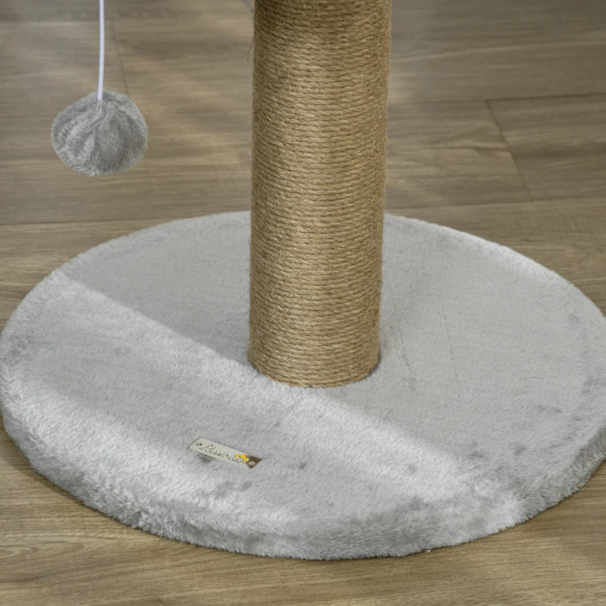 Stevige grijze kattenkrabpaal - 40x40x49 cm - voor actief speelplezier