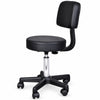 Zwarte Tabouret met Rugleuning – Ergonomisch Verstelbaar