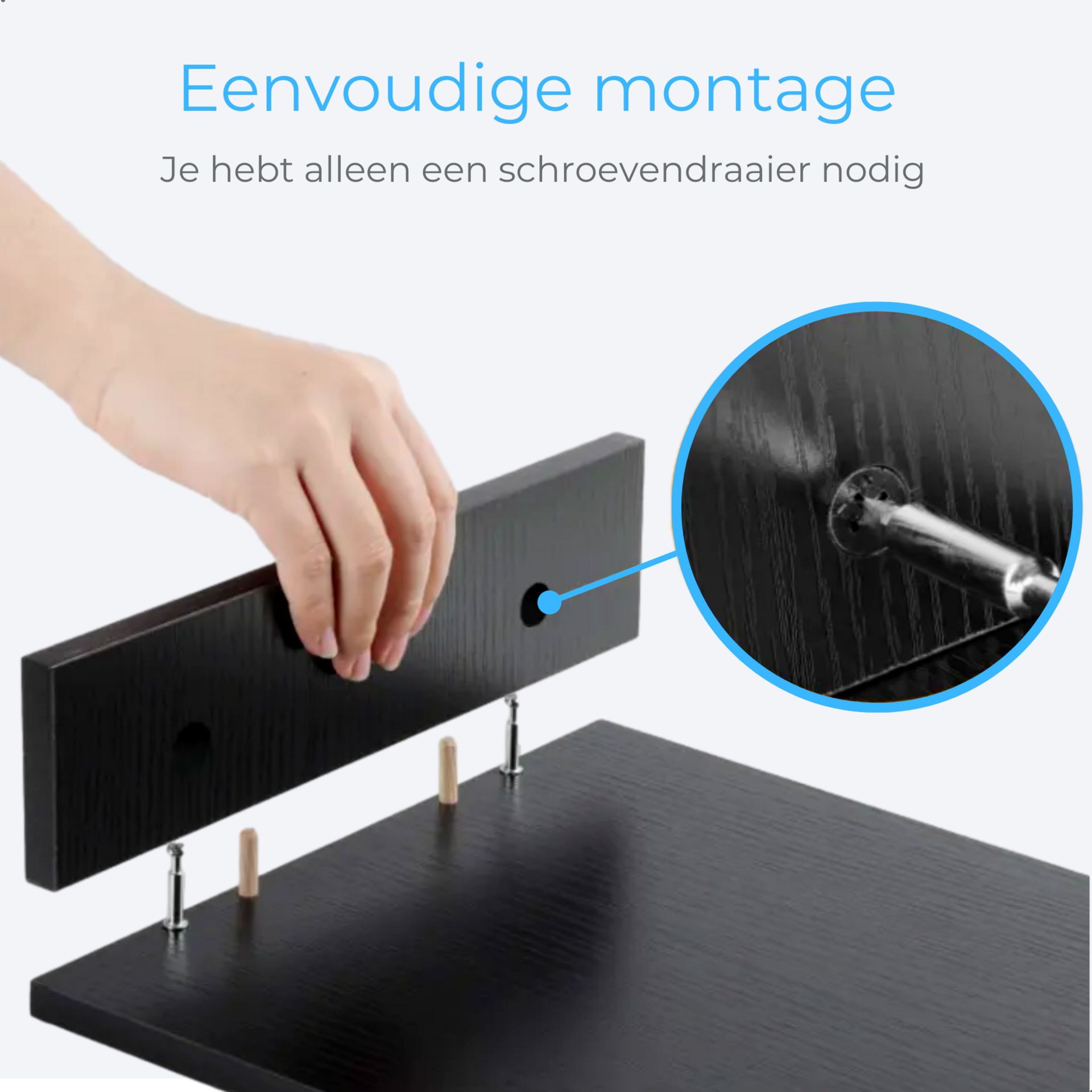 Ergonomische monitorverhoger zwart voor 2 monitors – verbeter je werkhouding | Zenzee