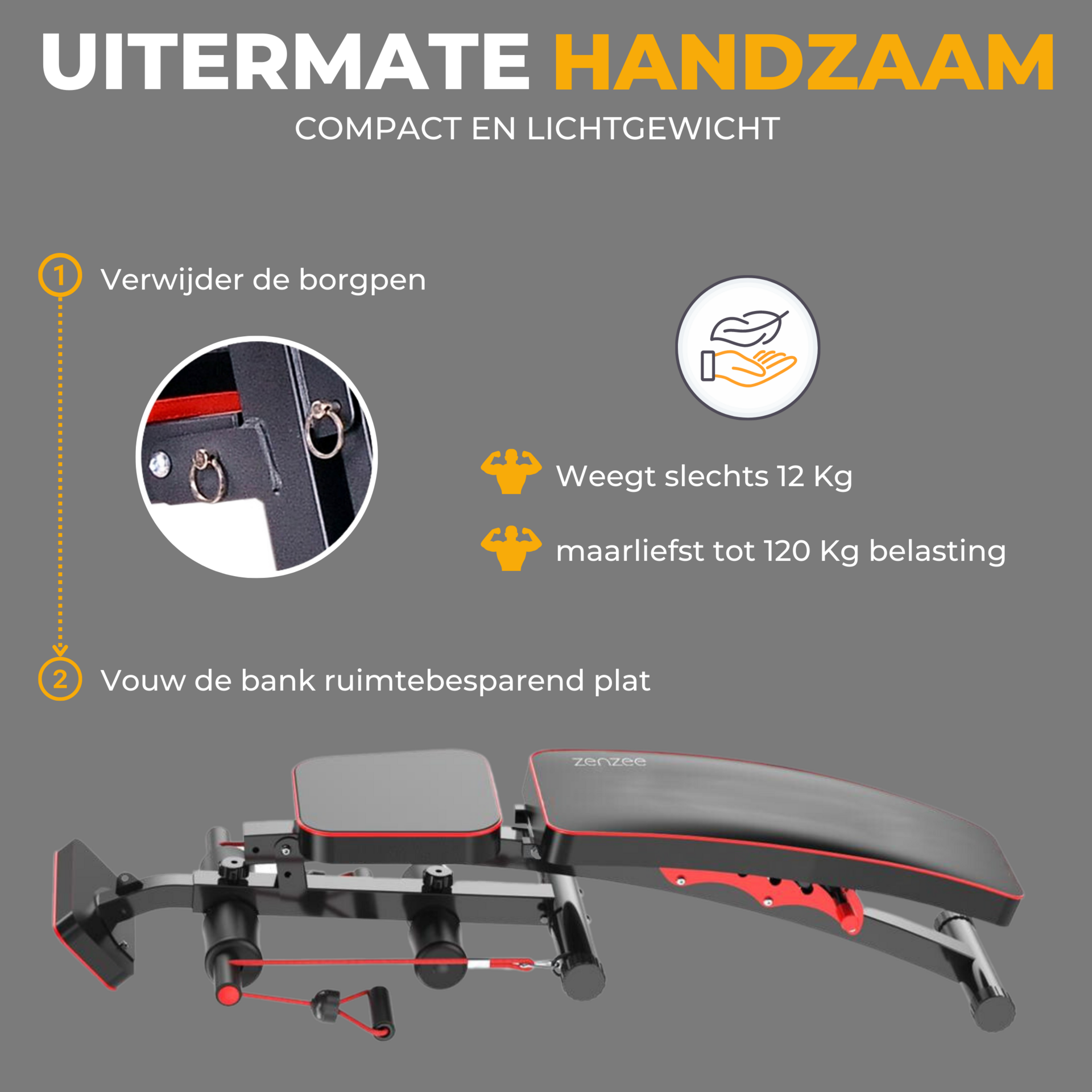 Verstelbare fitnessbank halterbank 153x53x102 cm voor optimale ondersteuning en trainingsvariatie
