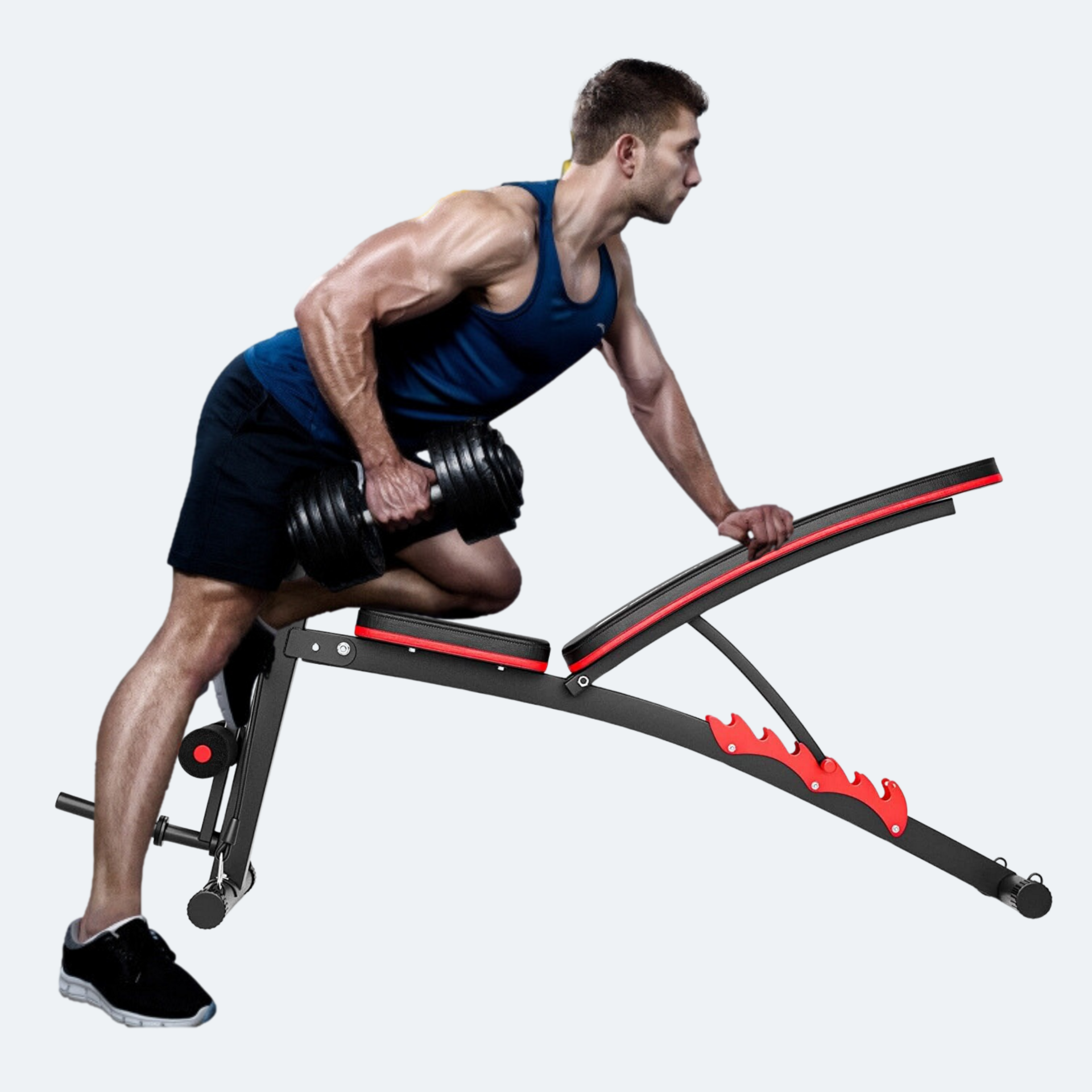 Verstelbare fitnessbank halterbank 153x53x102 cm voor optimale ondersteuning en trainingsvariatie