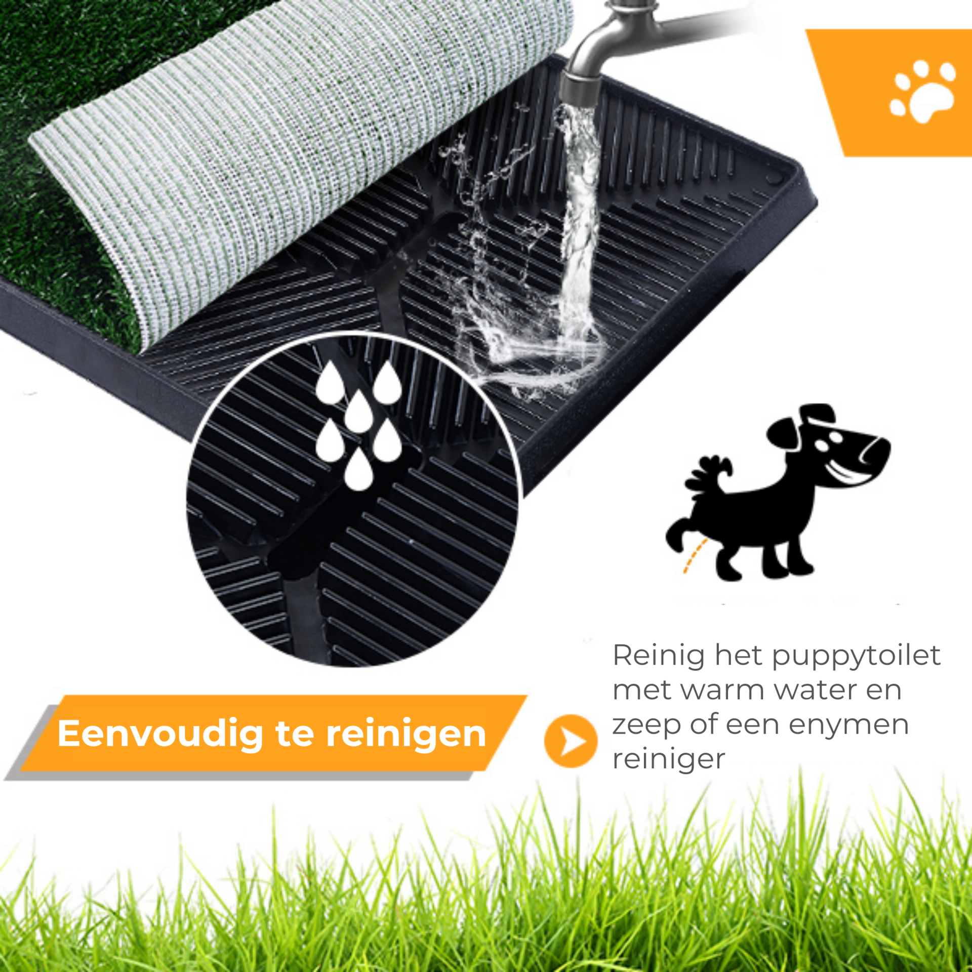 Puppytoilet trainingsmat 63x51x6 cm waterafstotend voor effectieve zindelijkheidstraining
