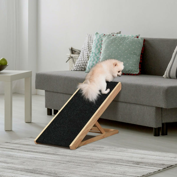 Verstelbare hondenloopplank 90x40x61 cm met antislip en stevige constructie