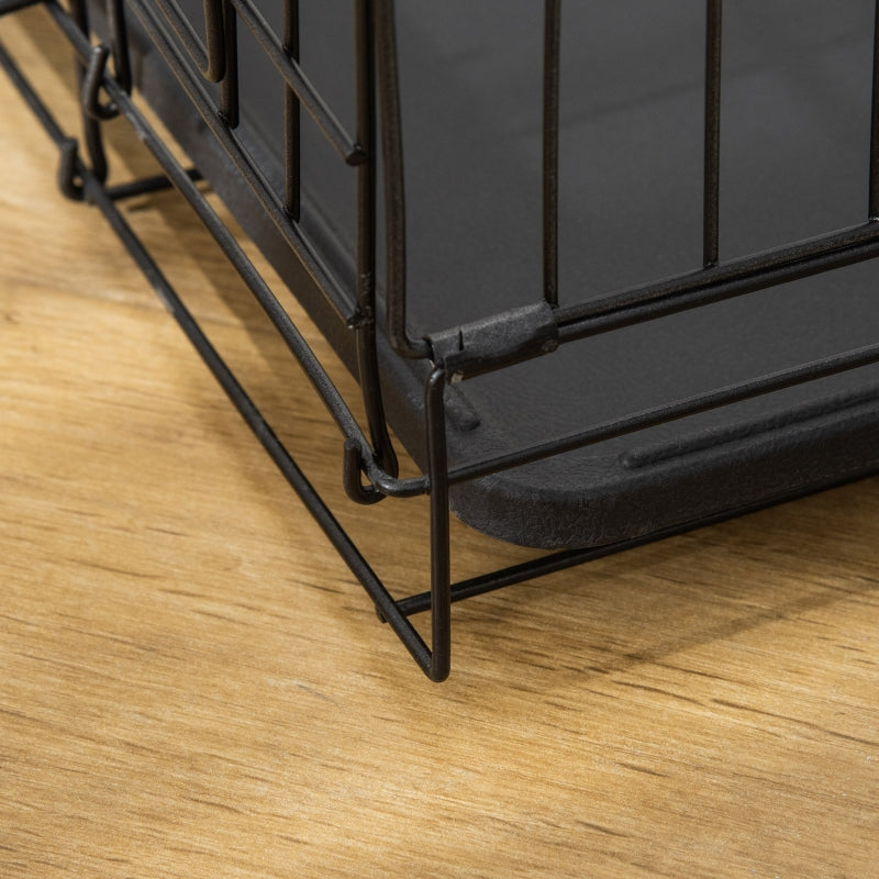 Stevige opvouwbare hondenbench zwart 76x46x52 cm makkelijk mee te nemen