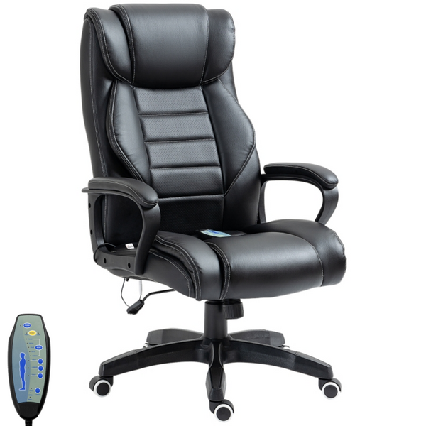 Ergonomische gamestoel verstelbaar met massagefunctie – zwart design