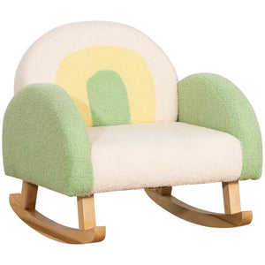 Comfortabele schommelstoel voor kinderen 50x45x50 cm duurzaam design met zachte bekleding en stevig houten frame