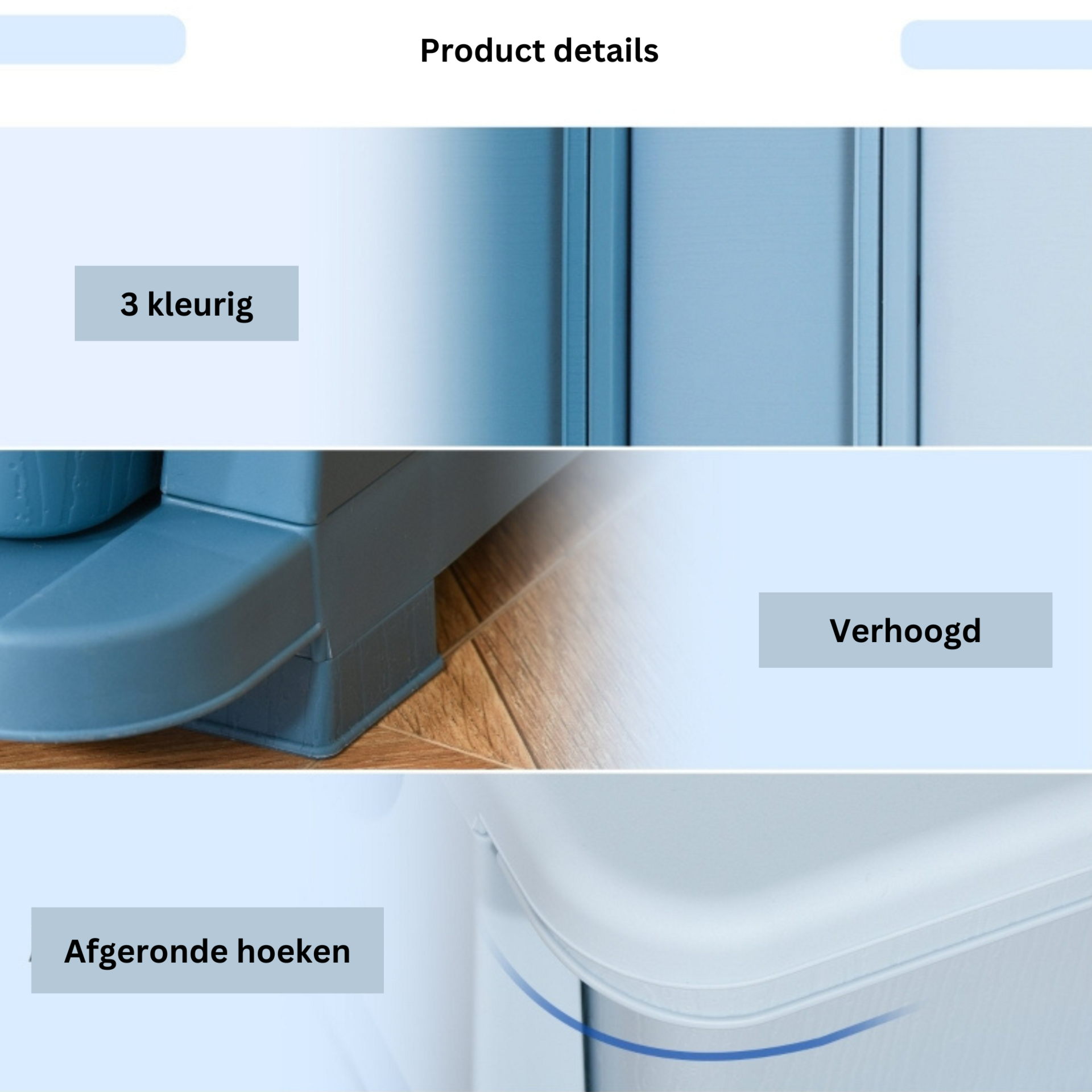 Praktische blauwe opbergbox speelgoed organizer 37x37x57 cm stevig | Zenzee