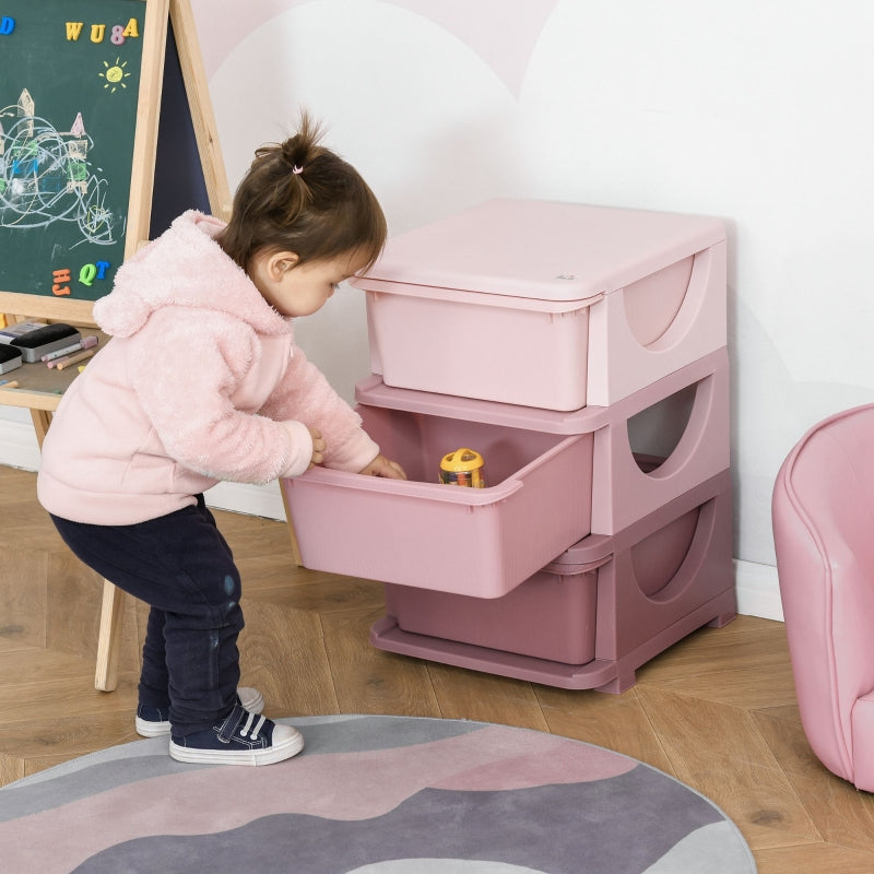 Praktische roze opbergbox speelgoed organizer 37x37x57 cm stevig en ruim | Zenzee