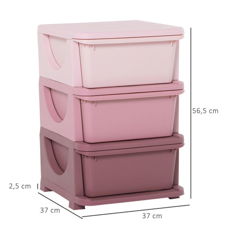 Praktische roze opbergbox speelgoed organizer 37x37x57 cm stevig en ruim | Zenzee