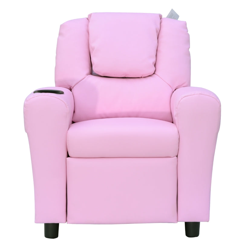 Comfortabele roze kinderstoel en kindersofa relaxstoel 62x56x69 cm