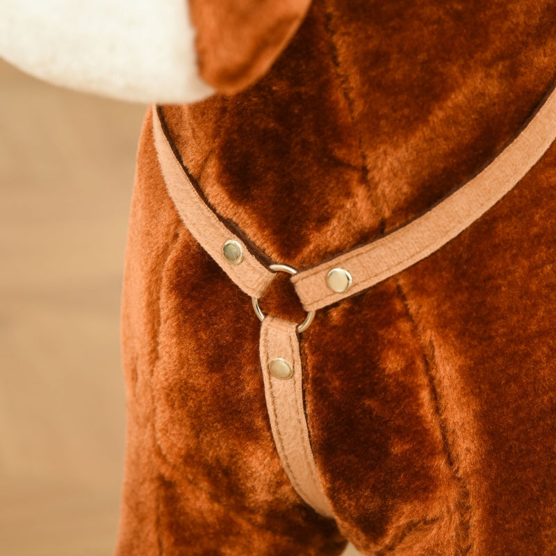 Veilig en stevig bruin schommelpaard hobbelpaard 74x28x65 cm voor kids