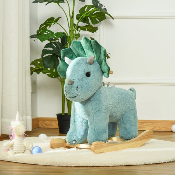Speels en stevig blauw hobbelpaard schommelpaard voor kinderen